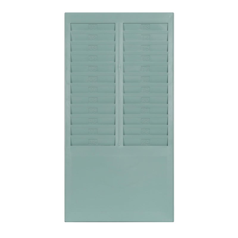 uPunch Time Card Rack, 24 Pockets, Gray - Image 1